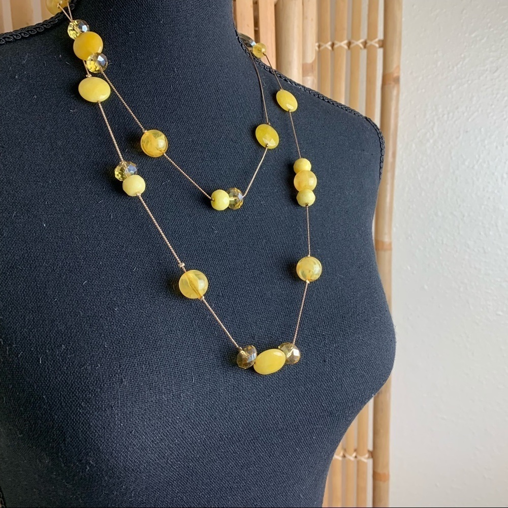 Yellow Beaded necklace